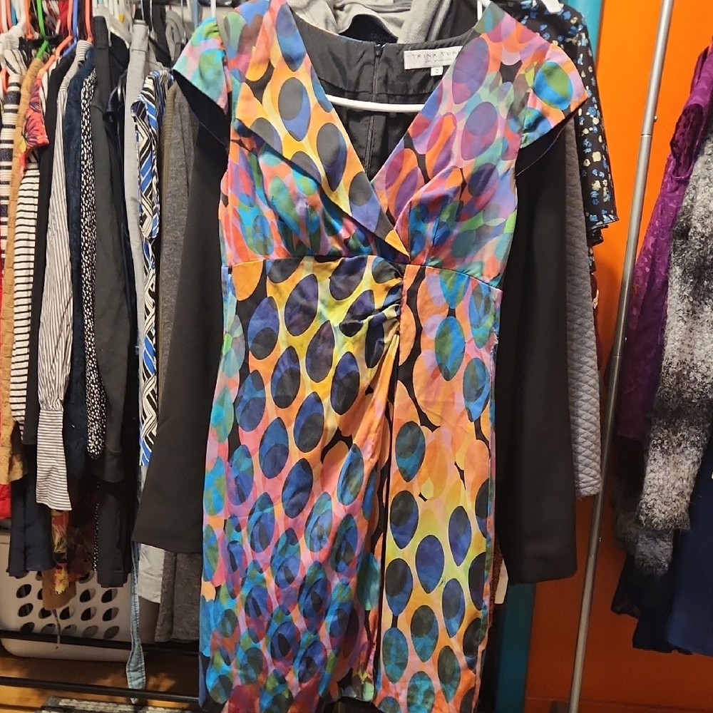 Trina Turk Silk Dress Size 2 - Flaw